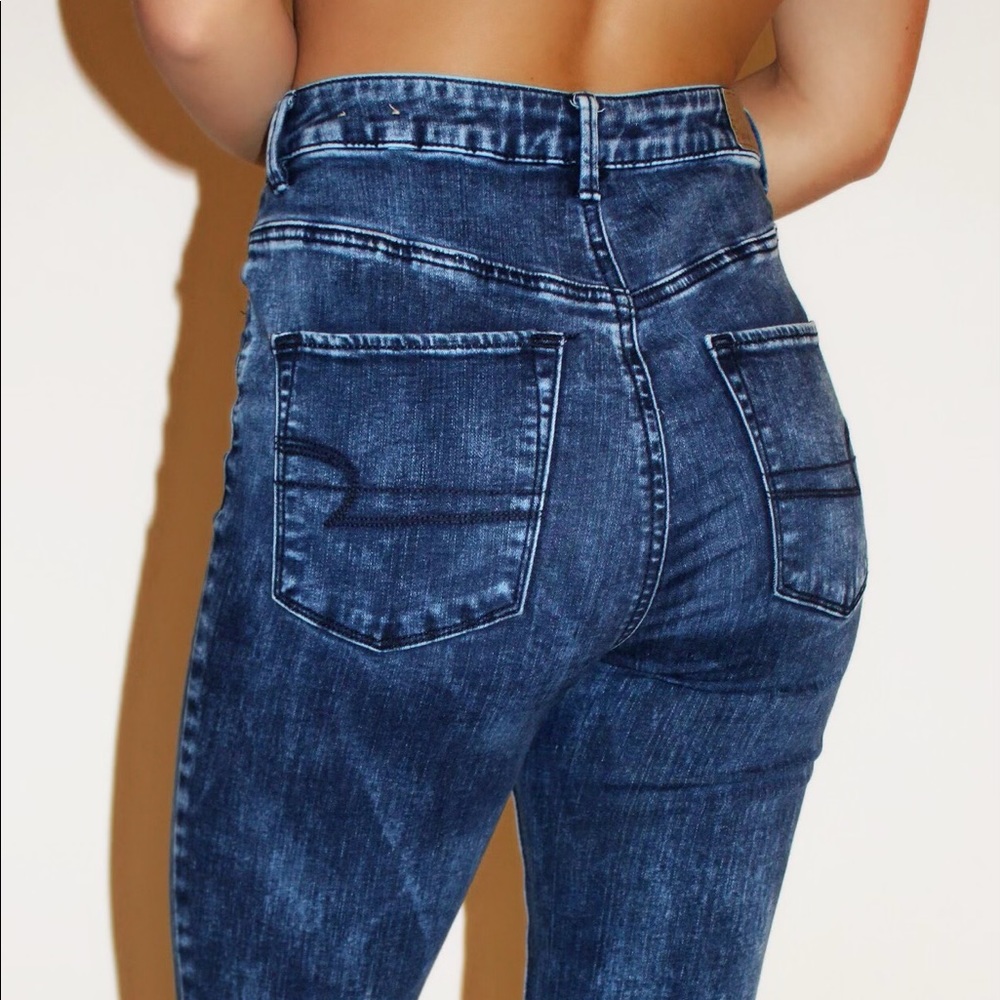 Acid Wash High Waisted Skinny Jeans